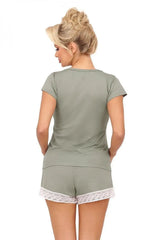 Donna soft short-sleeved blouse pajamas  Adomoo