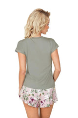 Donna t-shirt and patterned shorts womens pajamas  Adomoo