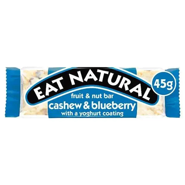 Eat Natural Fruit & Nut Bar Cashew & Blueberry with a Yoghurt Coating 45g (Case of 12)  Adomoo