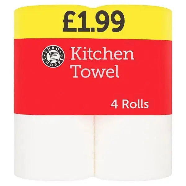 Euro Shopper 4 Kitchen Towel Rolls (Case of 6)  Adomoo