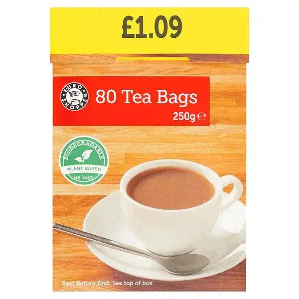 Euro Shopper 80 Tea Bags 250g (Case of 6)  Adomoo