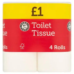Euro Shopper Toilet Tissue 4 Rolls (Case of 12)  Adomoo