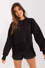 Ex Moda round neckline and long sleeves sweatshirt  Adomoo
