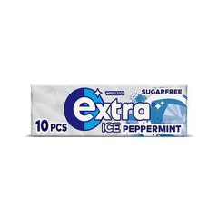 Extra Ice Peppermint Chewing Gum Sugar Free 10 Pieces (Case of 30)  Adomoo