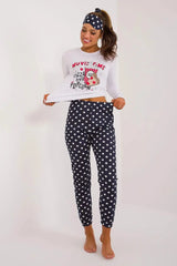 Factory Price blouse, pants, blindfold and hair elastic womens pajamas Adomoo