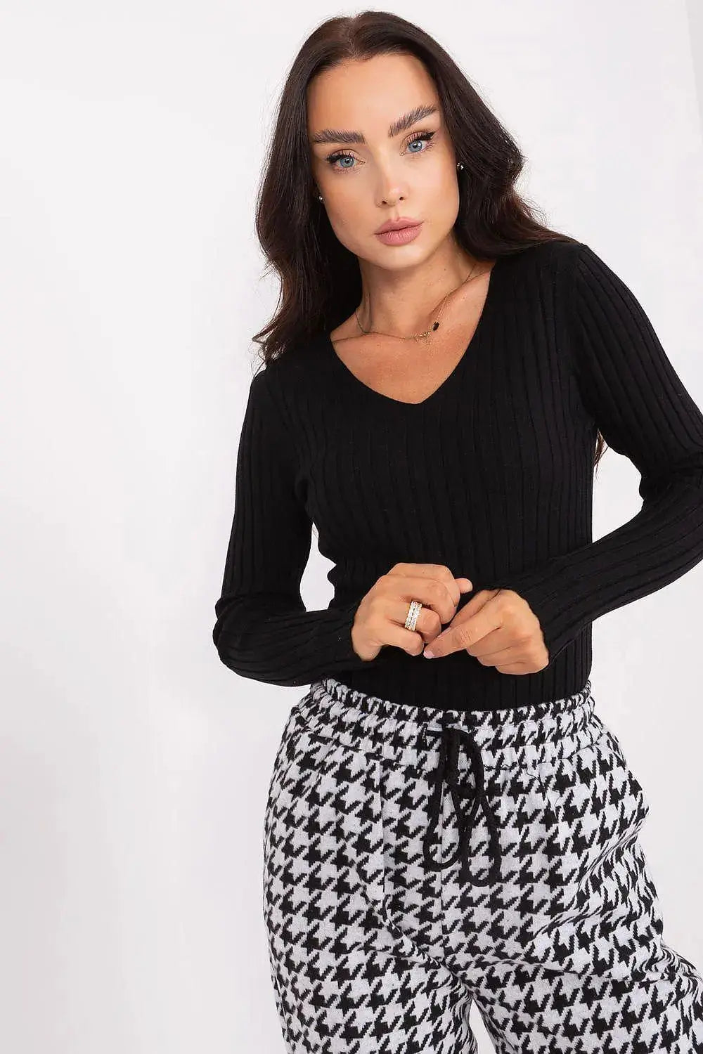 Factory Price ribbed womens sweater  Adomoo