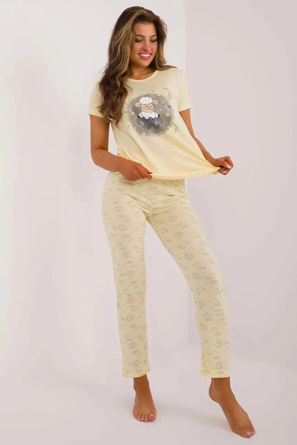 Factory Price t-shirt and pants womens pajamas Adomoo