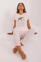 Factory Price t-shirt and pants womens pajamas Adomoo