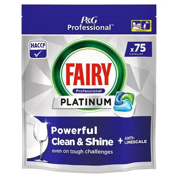 Fairy Professional Platinum Dishwasher Tablets, 75 Washes, Powerful Clean & Shine  Adomoo