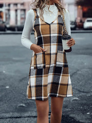 Fashion Pocket Street Casual Women's Braces Skirt  Adomoo