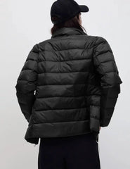 Feather & Down Quilted Packaway Puffer Jacket  Adomoo