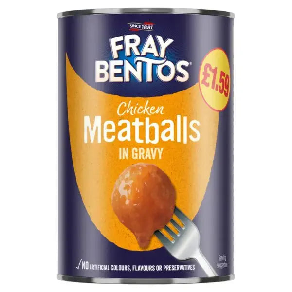 Fray Bentos Chicken Meatballs in Gravy 380g (Case of 6) Adomoo