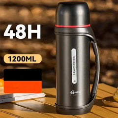 **GIANXI 1.2L Large Capacity Vacuum Thermos – Portable Outdoor Camping & Travel Coffee Kettle**  Adomoo