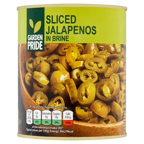 Garden Pride Sliced Jalapenos in Brine 820g  Adomoo