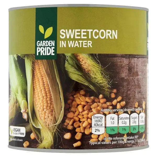 Garden Pride Sweetcorn in Water 2.1kg  Adomoo