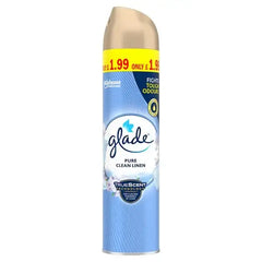 Glade Aerosol Air Freshener Clean Linen 300ml (Case of 12)  Adomoo