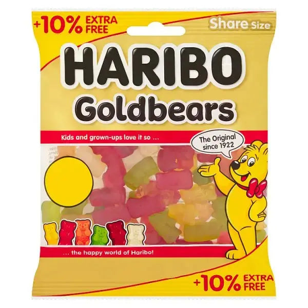 HARIBO Goldbears Jelly Sweets Sharing Bag 154g (Case of 12)  Adomoo