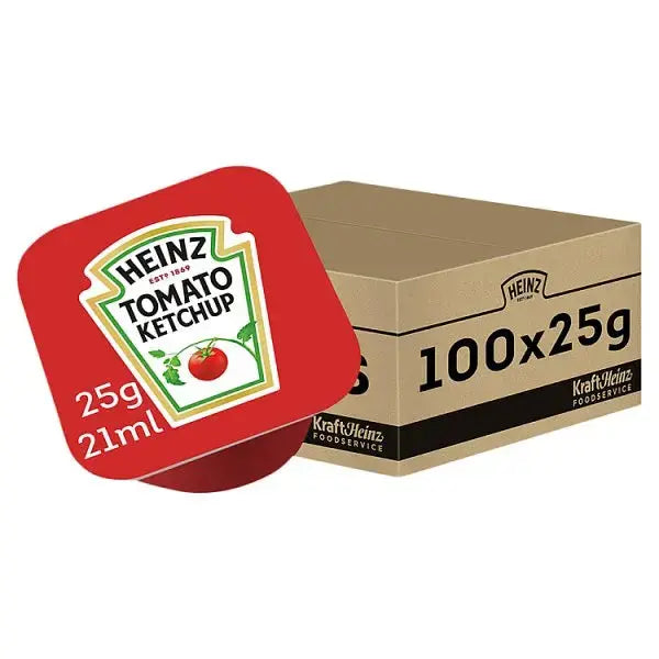 Heinz Tomato Ketchup Dip Pots 100 x 25g Adomoo