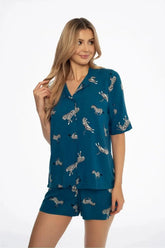 Henderson body-pleasing viscose shorts and shirt womens pajamas Adomoo