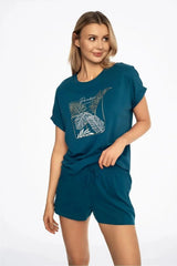 Henderson chic and comfort shorts and t-shirt womens pajamas  Adomoo