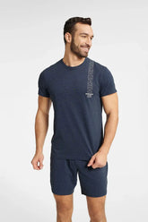 Henderson navy blue men's pajamas Adomoo