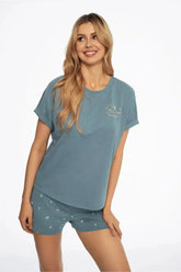 Henderson nights sleep t-shirt and shorts womens pajamas Adomoo
