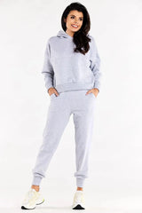 Infinite You long sleeves hood and decorative sweatshirt  Adomoo