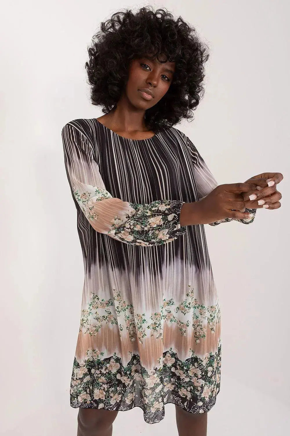 Italy Moda Colorful Printed Daydress  Adomoo