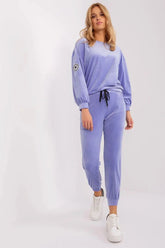 Italy Moda velour knit elegant and feminine sweatshirt  Adomoo