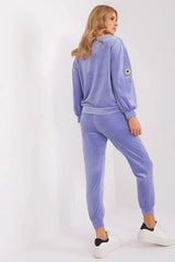 Italy Moda velour knit elegant and feminine sweatshirt  Adomoo