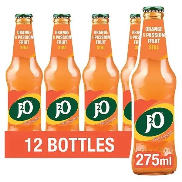 J2O Orange & Passion Fruit Bottle 275ml (Case of 12)  Adomoo