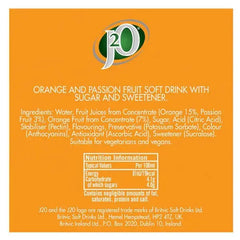 J2O Orange & Passion Fruit Bottle 275ml (Case of 12)  Adomoo
