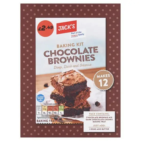 Jack's Baking Kit Chocolate Brownies 285g (Case of 5) Adomoo