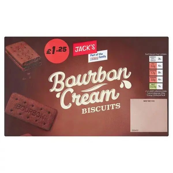 Jack's Bourbon Cream Biscuits 400g (Case of 12) Adomoo