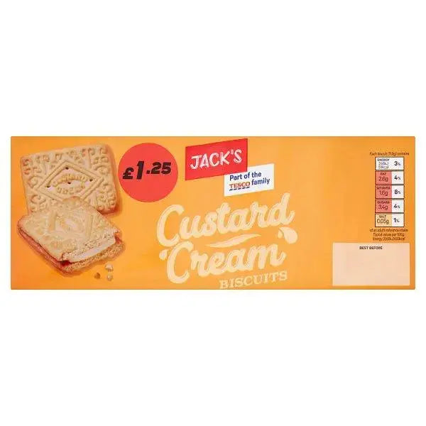 Jack's Custard Cream Biscuits 400g (Case of 12) Adomoo