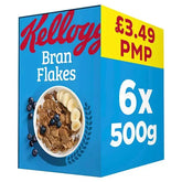 Kellogg's Bran Flakes Breakfast Cereal 6x500g (Case of 6) Adomoo