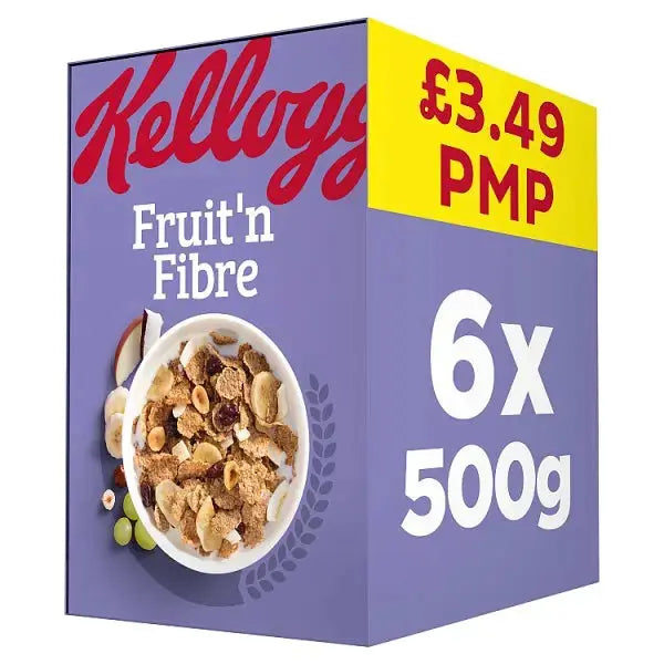 Kellogg's Fruit n Fibre Breakfast Cereal 6x500g (Case of 6) Adomoo