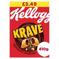 Kellogg's Krave Chocolate Hazelnut Breakfast Cereal 6 x 410g (Case of 6) Adomoo