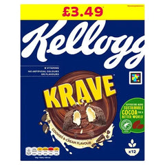 Kellogg's Krave Cookies & Cream Breakfast Cereal 6 x 375g (Case of 6) Adomoo