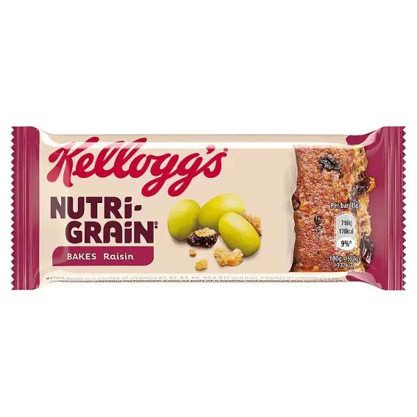 Kellogg's Nutri-Grain Bakes Raisin 45g (Case of 24) Adomoo