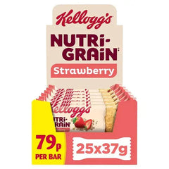 Kellogg's Nutri-grain Strawberry Snack Bar 25 x 37g (Case of 25) Adomoo