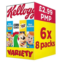 Kellogg's Variety 8pk Breakfast Cereal 6 x 196g (Case of 6) Adomoo