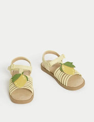 Kids' Lemon Appliqué Sandals (4 Small - 2 Large)  Adomoo