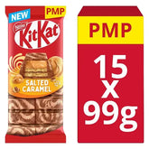 KitKat Salted Caramel Chocolate Sharing Bar 99g (Case of 15)  Adomoo