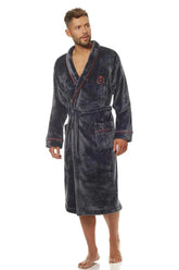L&L collection men's bathrobe oft soft knit fabric Adomoo