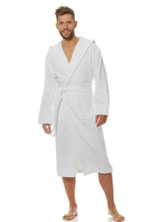 L&L collection men's white bathrobe Adomoo