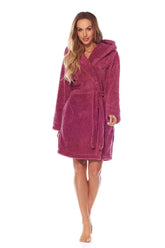 L&L collection pleasant warm material womens bathrobe Adomoo