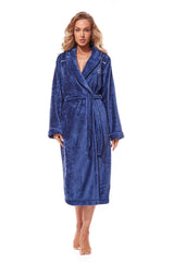 L&L collection smooth, shiny fabric long bathrobe Adomoo