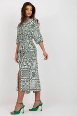 Lakerta simple midi cut summer boho daydress  Adomoo