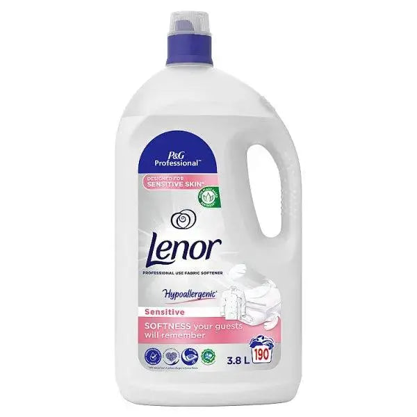 Lenor Professional Fabric Conditioner, 190 Washes, 3.8L, Sensitive Skin (Case of 2)  Adomoo
